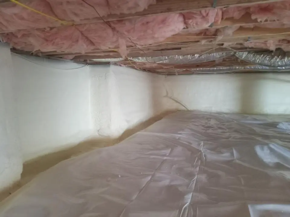 Crawl space encapsulation with closed-cell spray foam for Spray Foam Roofing Repair in Ash